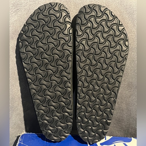 Birkenstock Men’s Arizona Black Sandals Soft Footbed Suede Leather Size 13 US - Picture 16 of 17